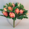 Artificial Rosebuds Bouquet Orange Peach x 26 28cm - R583 BB2