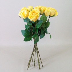Artificial Roses Bouquet Yellow 44cm - R491 N1