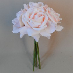 Artificial Roses Bunch Coral Pink 27cm - R354 M1