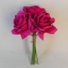 Artificial Roses Bunch Hot Pink 26cm - R597 M1