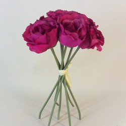 Artificial Roses Bunch Hot Pink 26cm - R120 HH1