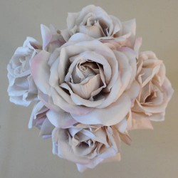 Artificial Roses Bouquet Earl Grey 26cm - R055 L2