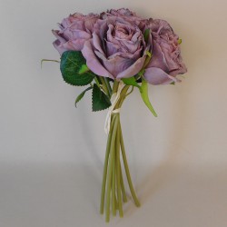 Antique Roses Posy Mauve 28cm | Faux Dried Flowers - R063 L4