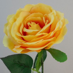 Artificial Rose Saffron Yellow 63cm - R559 M2