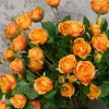 Artificial Roses Spray Orange 60cm - R208 DD3