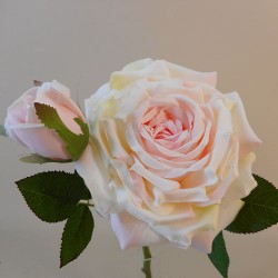 Artificial Roses Spray Pink Cream Supreme 38cm  - R946 BX14
