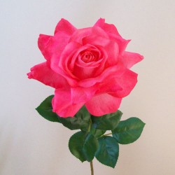 Artificial Tea Rose Bright Pink 68cm - R847 CC1