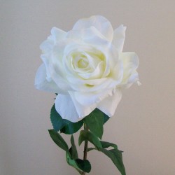 Artificial Roses Real Touch Cream 43cm