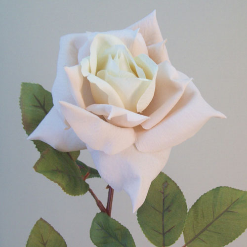 Artificial Tea Rose Blush Peach 66cm - R709 M4