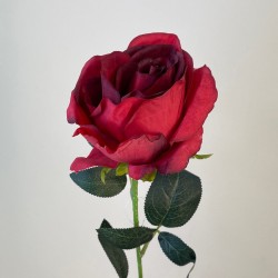 Artificial Rose Dark Red 65cm - R141