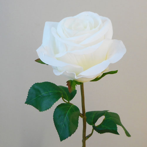 Artificial Rose Carnival Cream Flowers 47cm - R106 