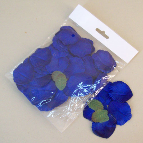 Fabric Rose Petals Royal Blue 100 Petals - R623