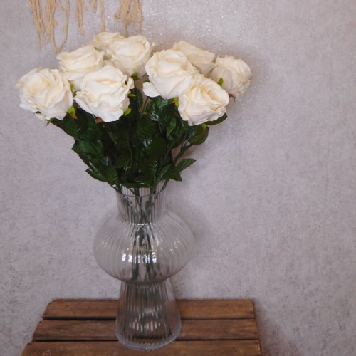 Fleur Artificial Rose Cream 63cm - R622 M4