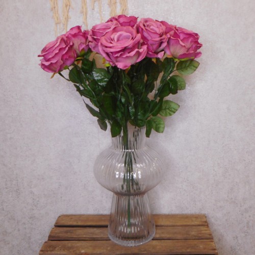 Fleur Artificial Rose Dusky Pink 63cm - R648 FF4 Fleur Artificial Rose Dusky Pink 63cm - R648 FF4