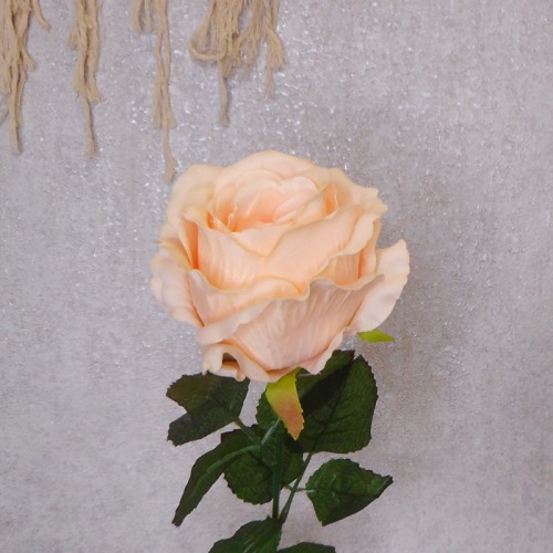 Fleur Artificial Rose Peach 63cm - R641