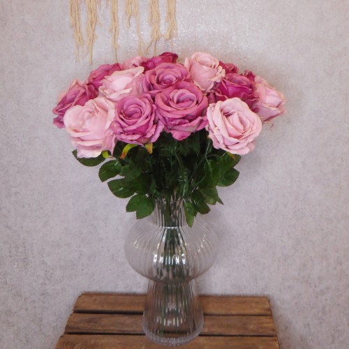 Fleur Artificial Rose Dusky Pink 63cm - R648 FF4