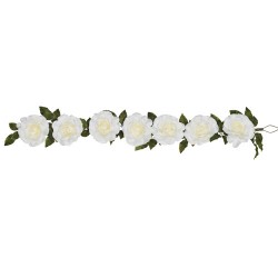 Giant Silk Roses Garland Cream 200cm | VM Display Prop - R961 BB4