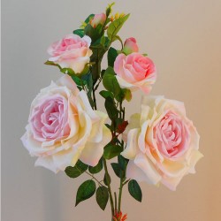 Large Artificial Roses Spray Pink Drop 87cm - R251 N4