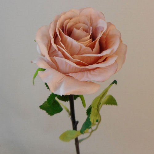 Lila Artificial Rose Bud Champagne Peach 48cm - R749 N2