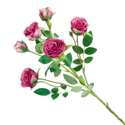 Long Stem Artificial Spray Roses Dark Pink 67cm - R782 GG2