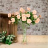 Artificial Old Rose Spray Peach 61cm - R097 