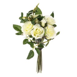 Antique Roses Bouquet Cream 25cm - R297 O4