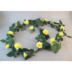 Artificial Roses Garland Yellow 180cm - R715 BX15