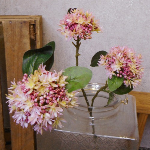 Artificial Sedum Pink 65cm - S077 P3