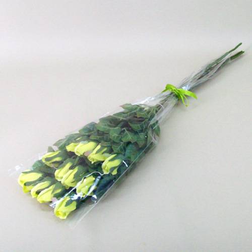 Silk Roses Bouquet Lime Green 50cm - R010k O4