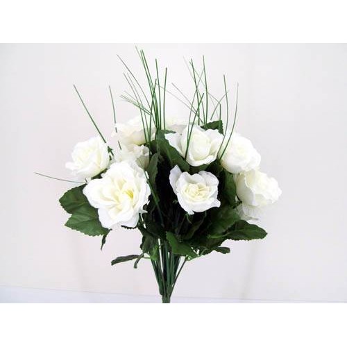 Artificial Roses Bush Cream 40cm - R023 GG1