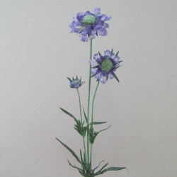 Silk Scabious Flowers Blue | Artificial Scabiosa - S058  64cm U4