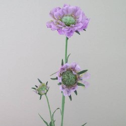 Silk Scabious Flowers Lilac 64cm | Artificial Scabiosa - S059 U4