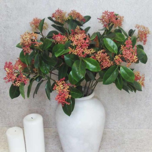 Artificial Skimmia Red 70cm - S054 KK2