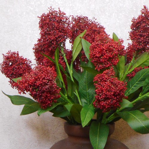 Artificial Skimmia Red 60cm - S029 