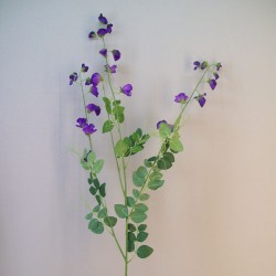 Extra Long Artificial Sweet Peas Stem Purple Flowers - S111 Q1