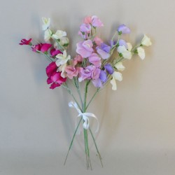 Luxury Artificial Sweet Peas Posy 45cm - S049 