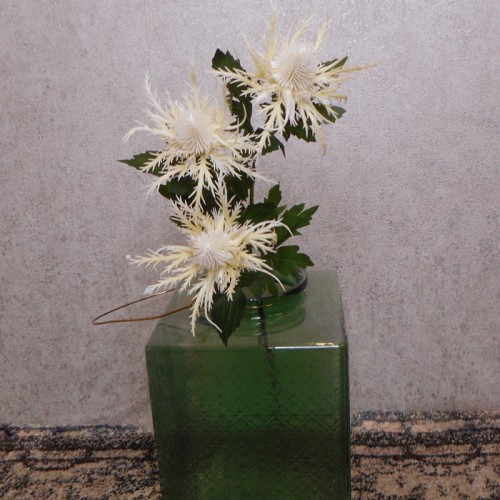 Wild Sea Holly Thistles Cream 67cm - E023 FF2