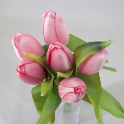 Artificial Tulips Bouquet Pink 33cm - T040 T4