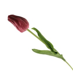 Real Touch Artificial Tulips Dark Pink 50cm - T021 S3