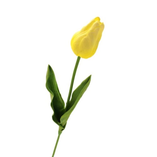 Real Touch Artificial Tulips Yellow 50cm - T082