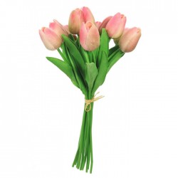 Artificial Tulips Bunch Pink 36cm - T019 EE3