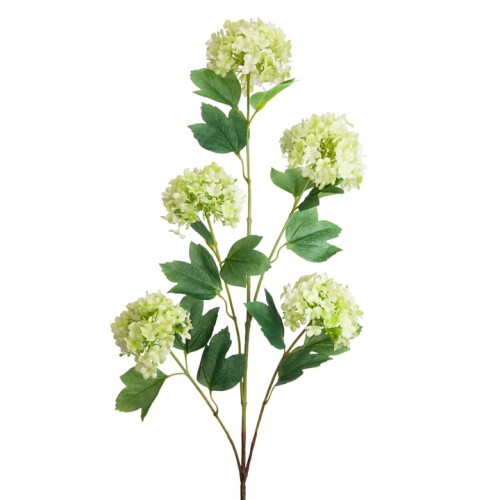 Silk Viburnum | Snowball Flowers Light Green 100cm - V011 U3