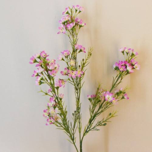 Artificial Wax Flowers Pink 67cm - W064 T2
