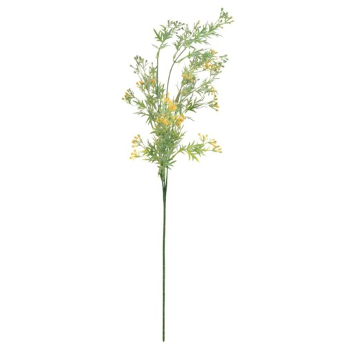 Artificial Wax Flowers Stem Yellow Buds 72cm - W060 BX10