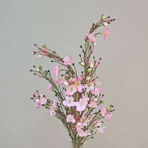 Artificial Wax Flowers Pink 62cm - W011 M3