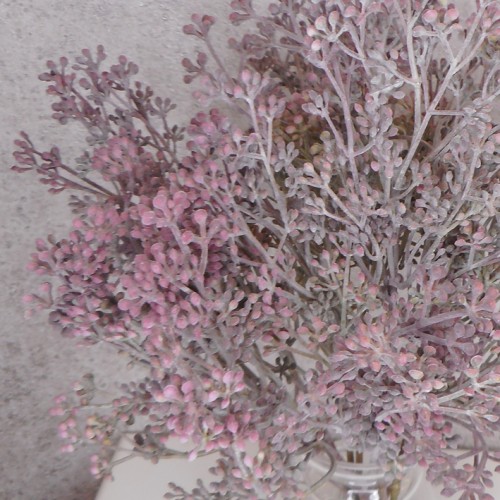 Short Stem Artificial Wax Flower Buds Dusky Pink 36cm - W066 DD4