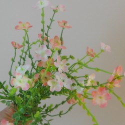 Artificial Wild Flower Plants Peach 39cm - W037 U3
