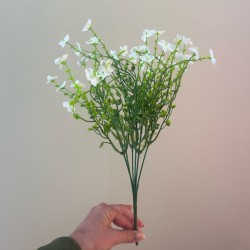 Artificial Wild Flowers Plants White 39cm - W007 DD4