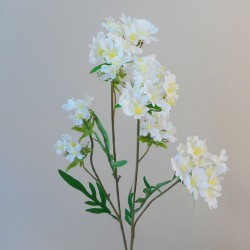 Artificial Mini Wild Flowers White 66cm - W033 