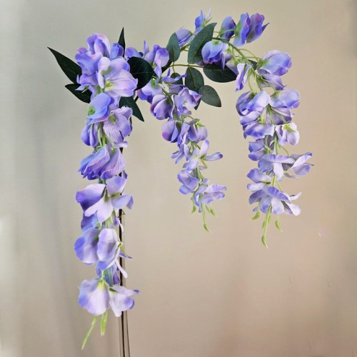 Artificial Wisteria Three Lavender Flowers 105cm - W072 Artificial Wisteria Three Lavender Flowers 105cm - W072